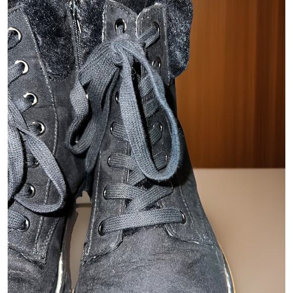 Madden Girl Ankle High Combat Boots Lace-Up And Zipper Size 9 Black - Picture 7 of 10